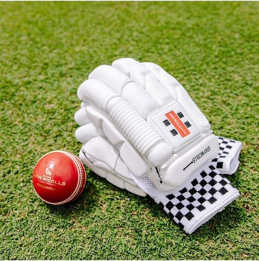 GRAY - NICOLLS GN SILVER CRICKET BATTING GLOVES - Acrux Sports