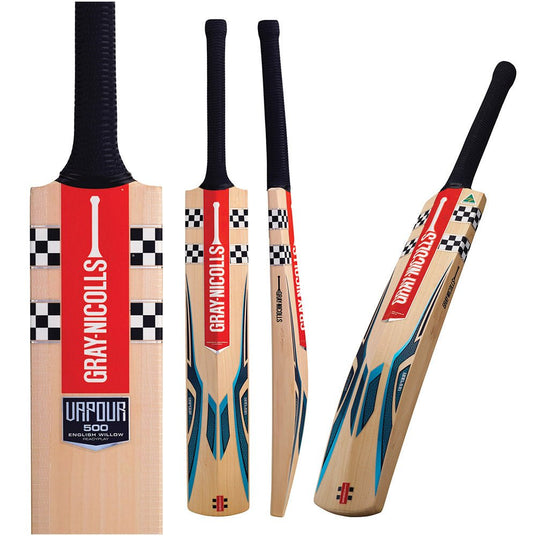 GRAY - NICOLLS VAPOUR 500 ENGLISH WILLOW CRICKET BAT JUNIOR - Acrux Sports