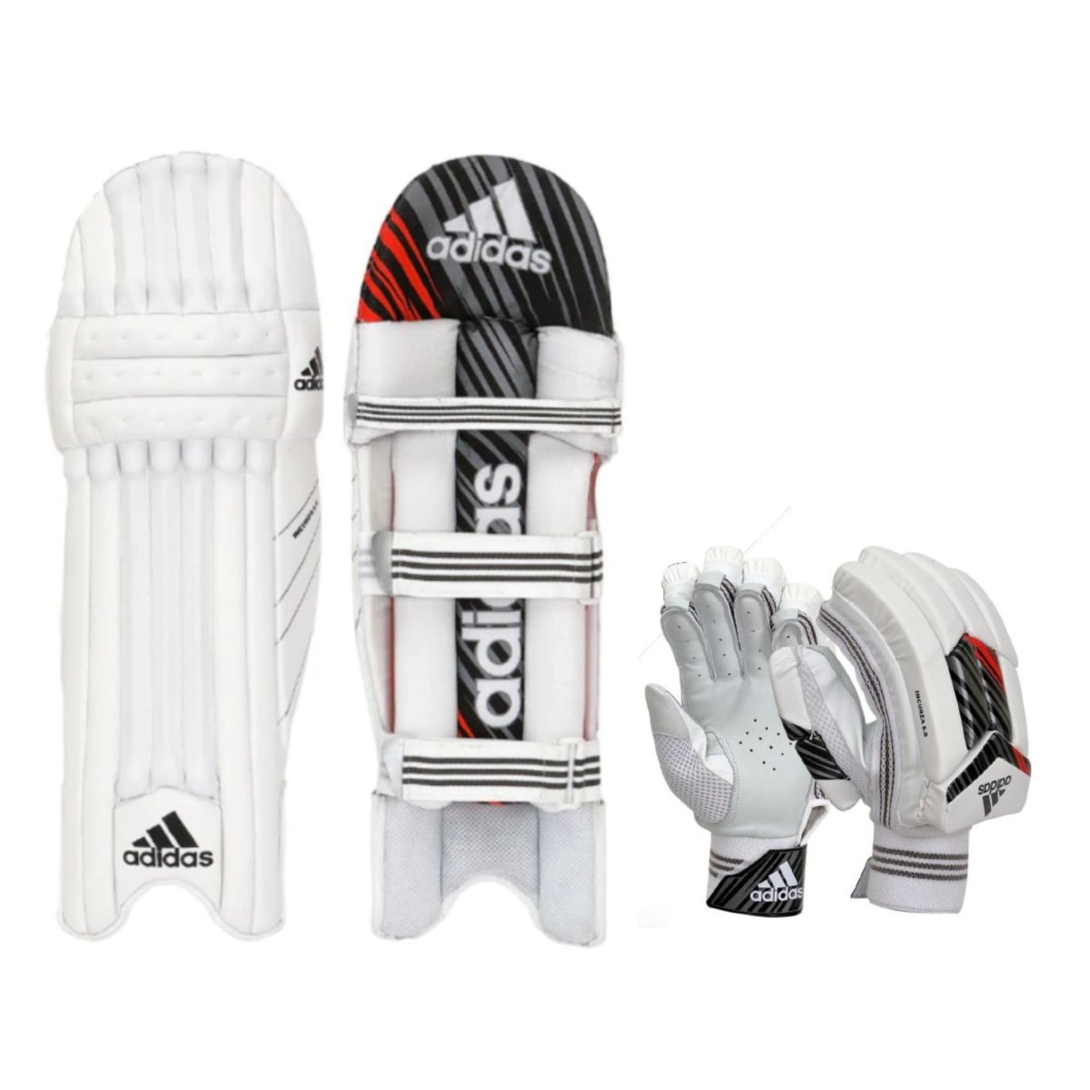 Adidas Incurza 3.0 Batting Pads + Adidas Incurza 5.0 Batting Gloves Junior Combo.