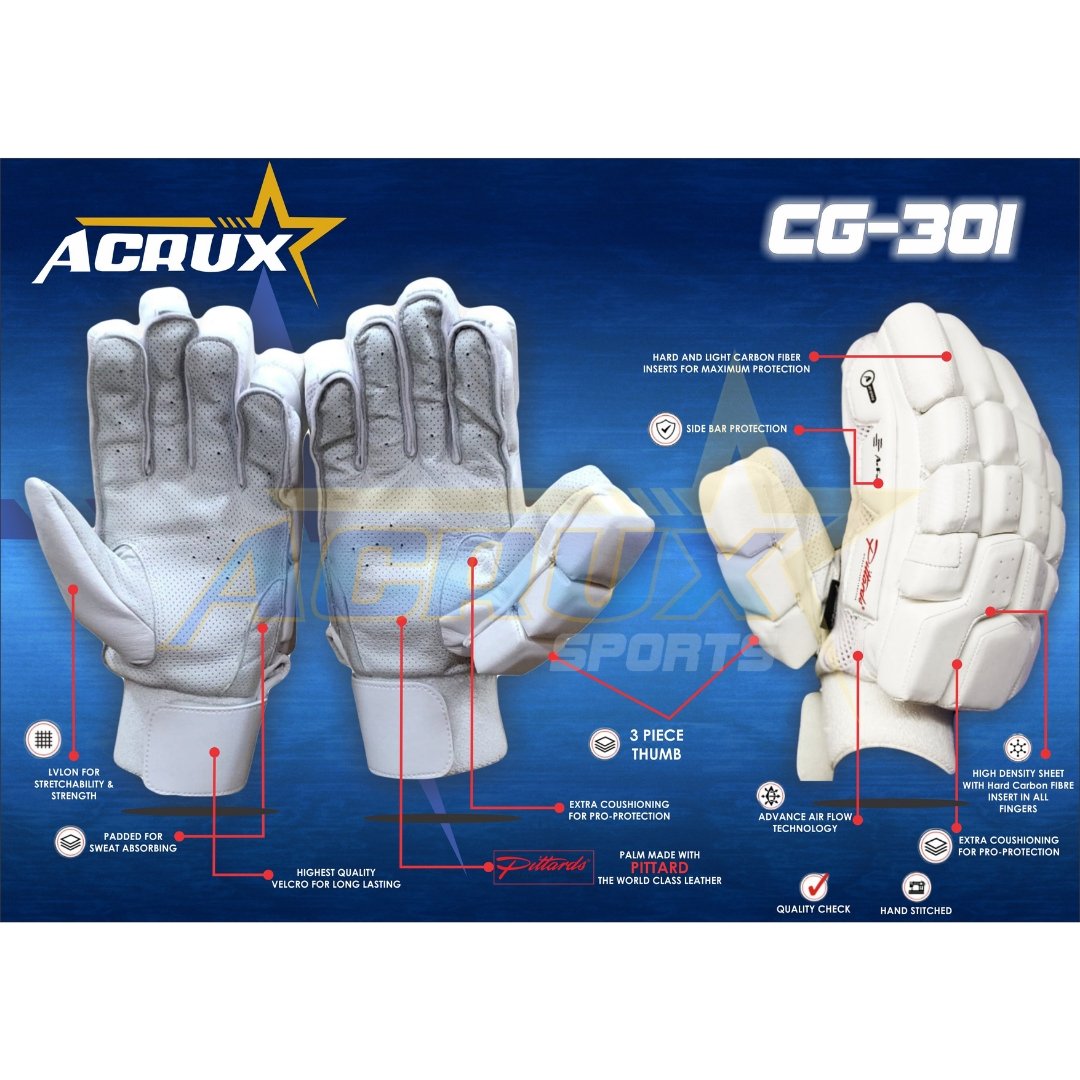 CG 301 Cricket Batting Gloves Pittard Palm - clean skin gloves.