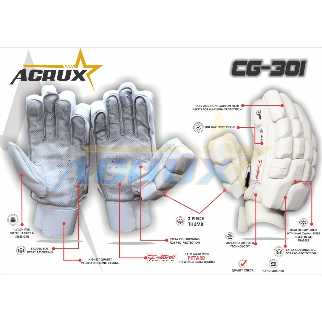 CG 301 Cricket Batting Gloves Pittard Palm - Clean Skin Gloves