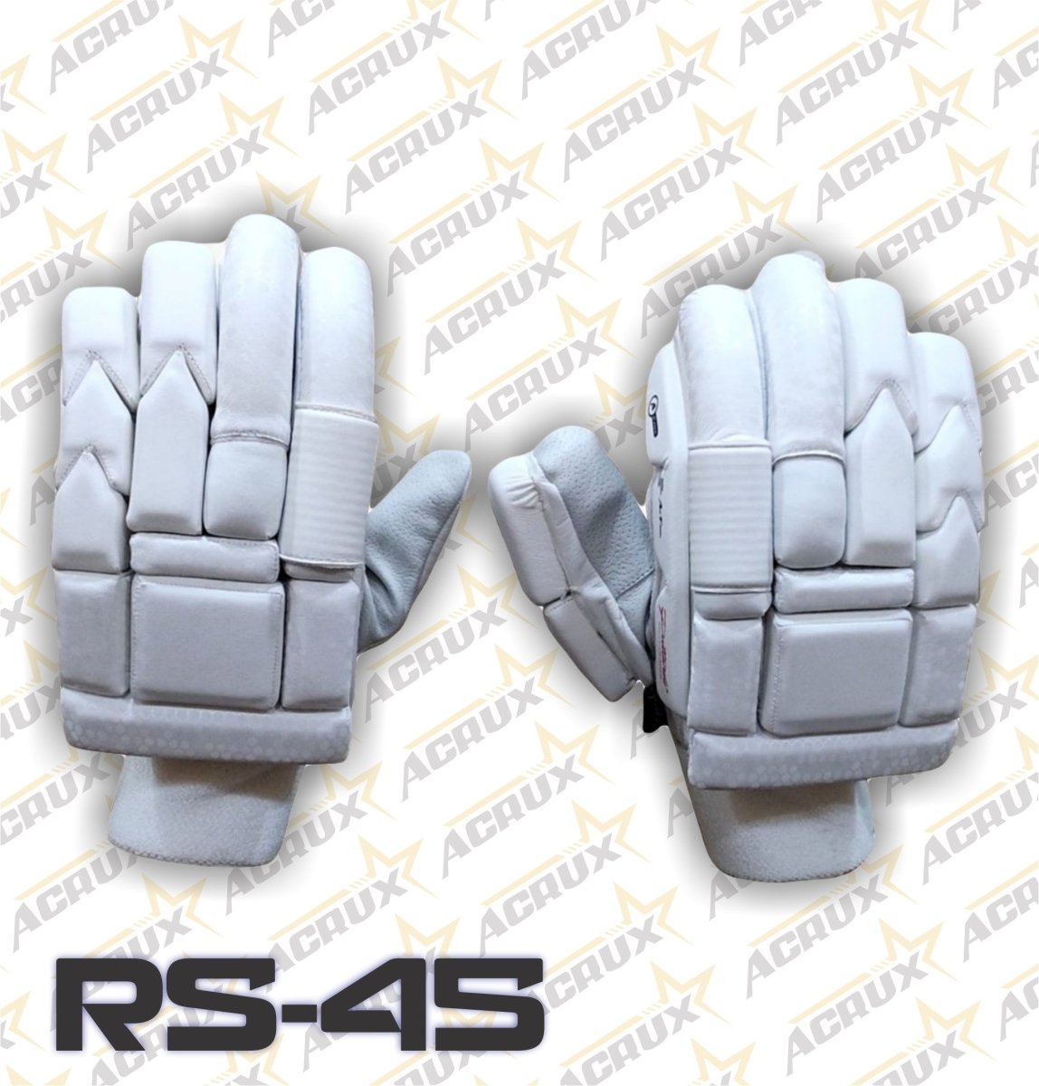 Cricket Batting Gloves RS-45 + Clean Skin Batting Pads Combo - Acrux Sports