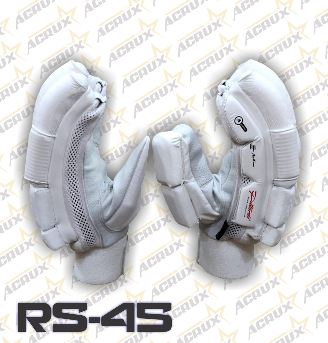 Cricket Batting Gloves RS-45 + Clean Skin Batting Pads Combo - Acrux Sports