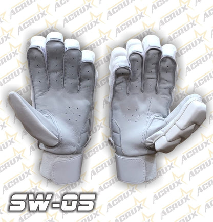 Cricket Batting Gloves SW-05 +Clean Skin Batting Pads Combo - Acrux Sports