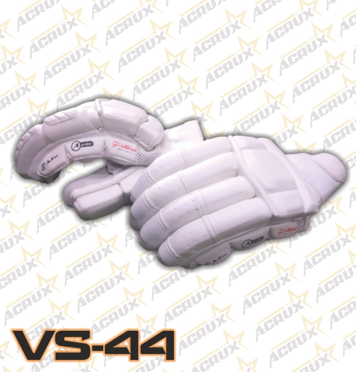 Cricket Batting Gloves VS-44 +Clean Skin Batting Pads Combo - Acrux Sports