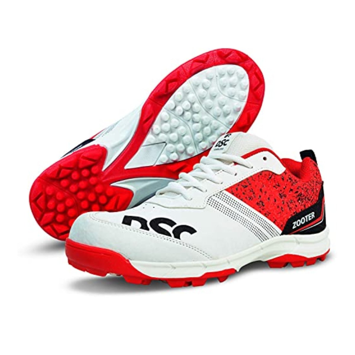 DSC Zooter Cricket Shoes - Red White.