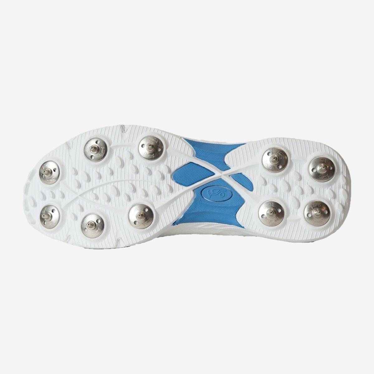 Kookaburra Pro 2.0 Cricket Spikes - White/ Blue - Acrux Sports