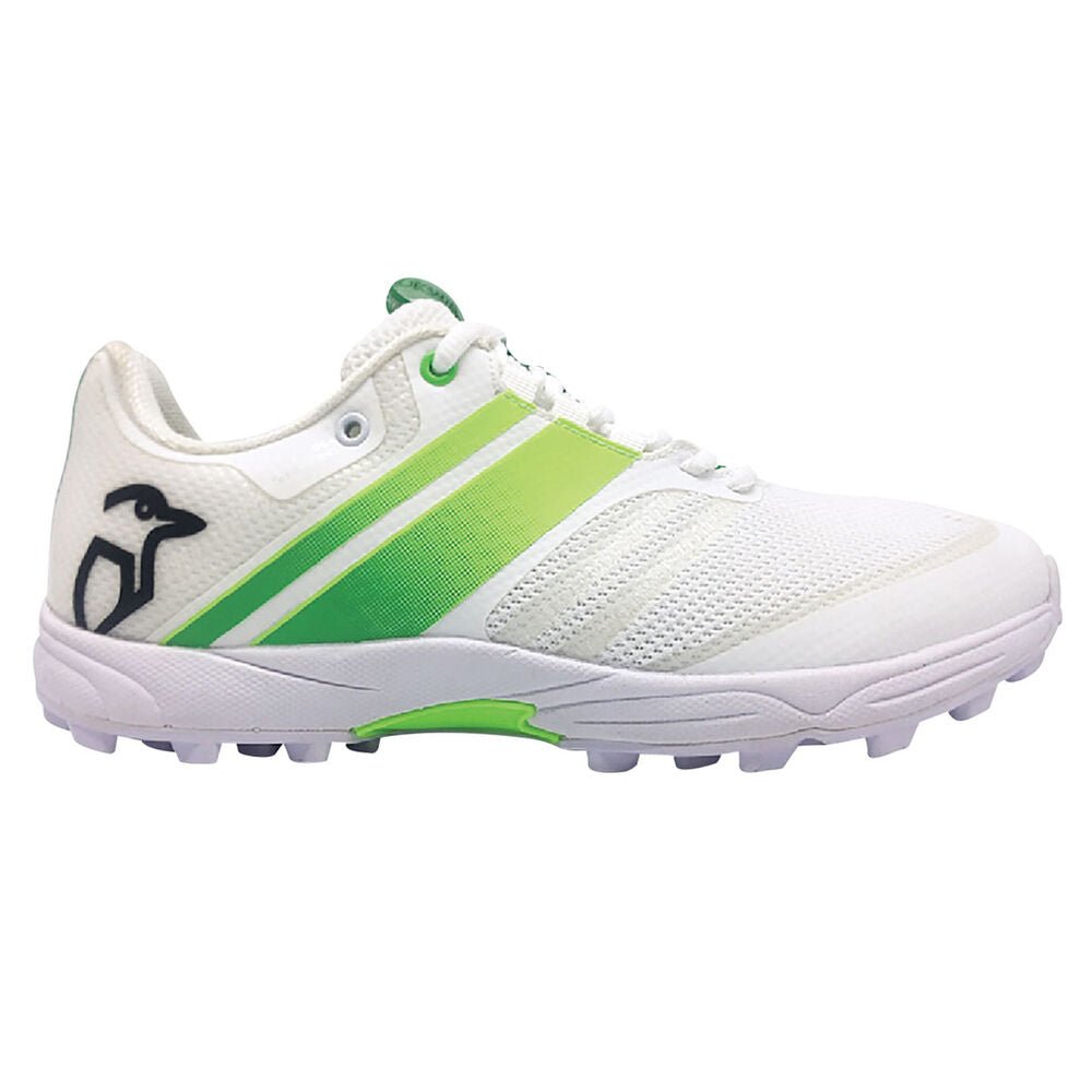 Kookaburra Pro 2.0 Rubber Cricket Shoes - White/ Lime.