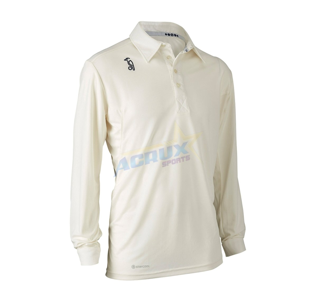 Kookaburra Pro Active Full Sleeve Cricket Shirt Cream - Acrux Sports