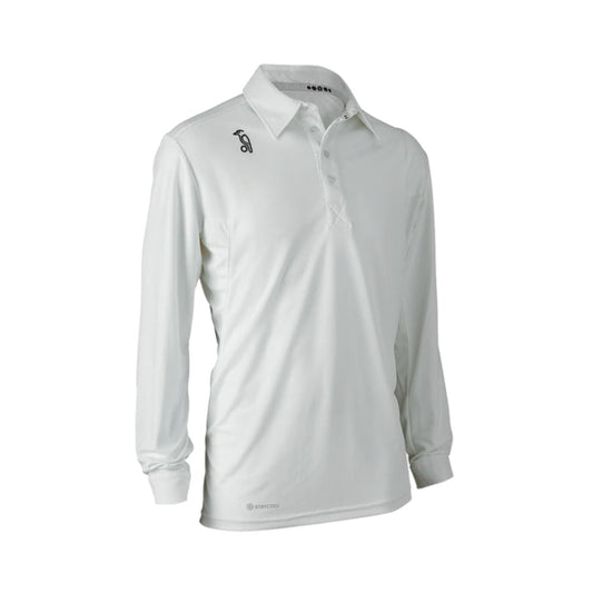 Kookaburra Pro Active Full Sleeve Cricket Shirt White.