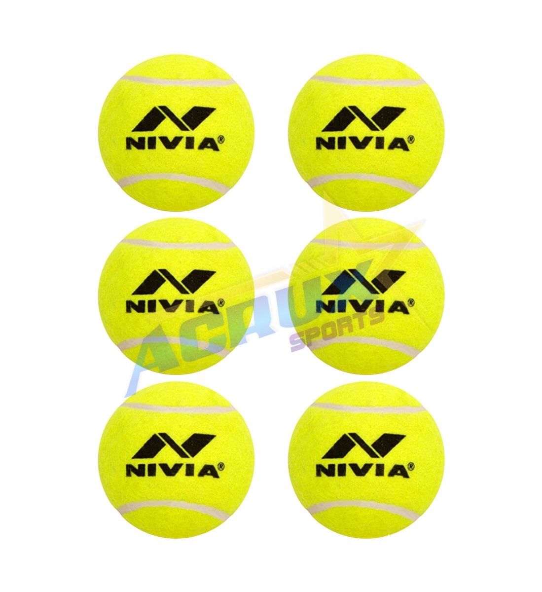 Nivia Tennis Cricket Ball Green Colour Pack of 6.