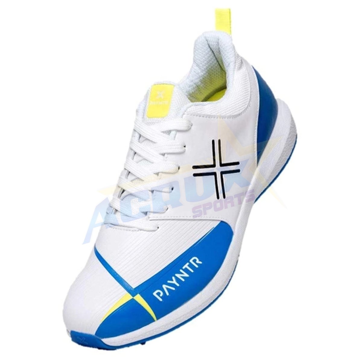Payntr V Pimple Rubber Cricket Shoes - White / Blue.