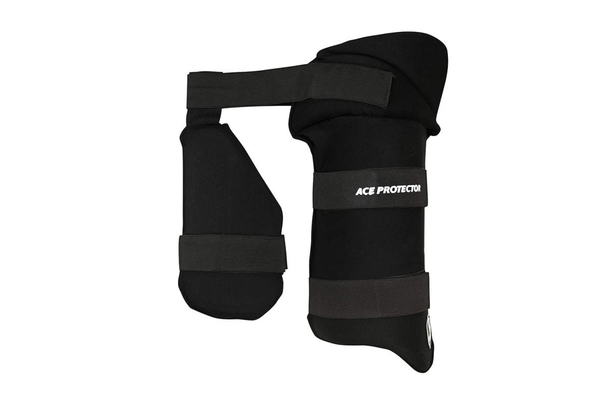 SG Combo Ace Protector Cricket Batting Thigh Guard (Black) - Acrux Sports