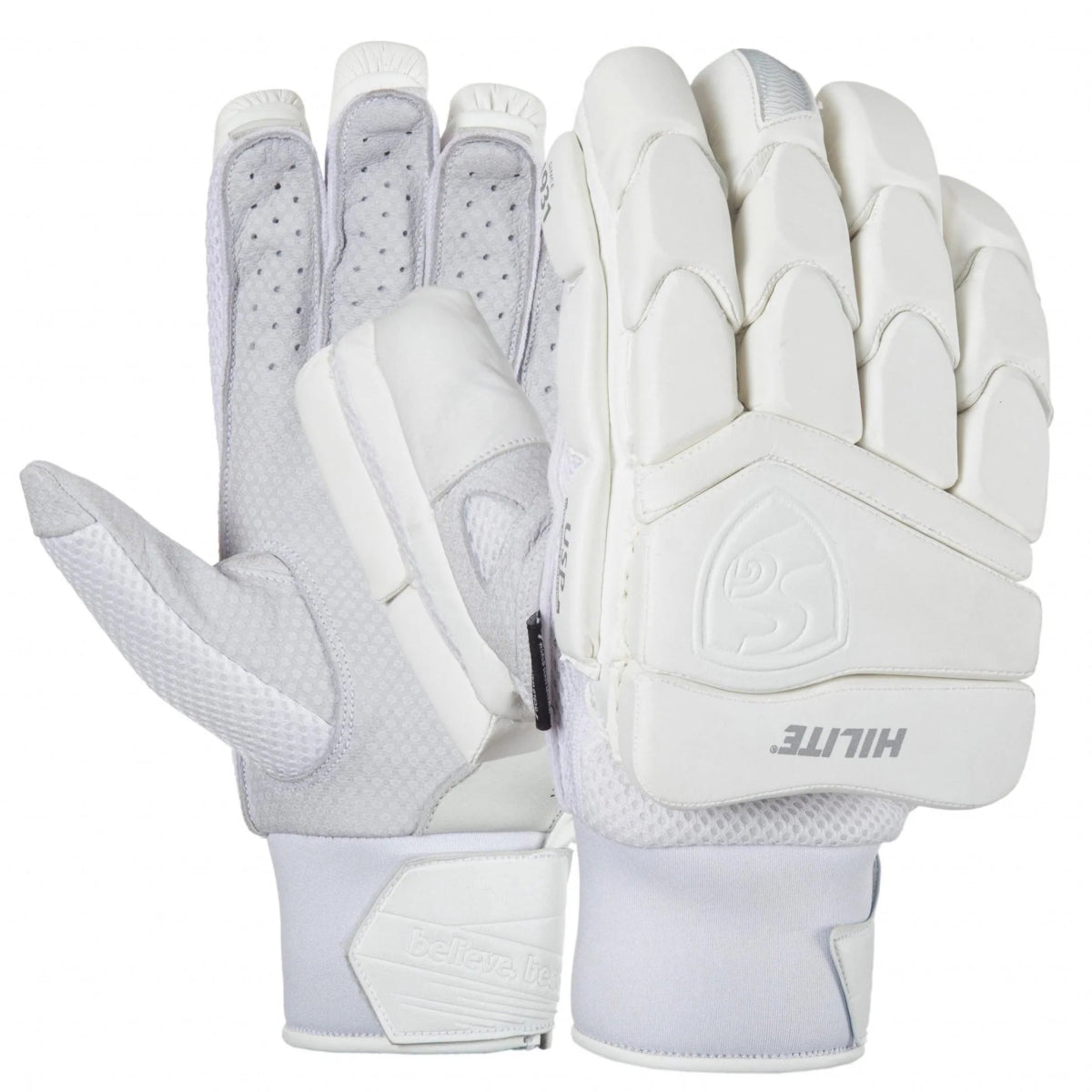 SG Hilite White Cricket Batting Gloves