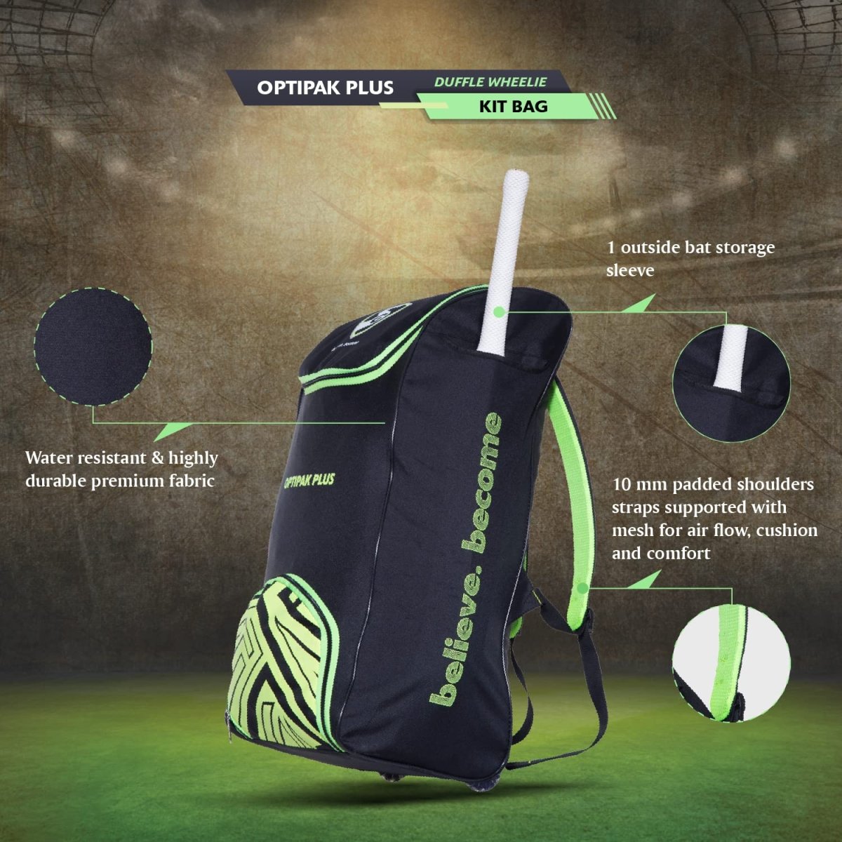 SG Optipak Plus Cricket Duffle Wheelie Bag