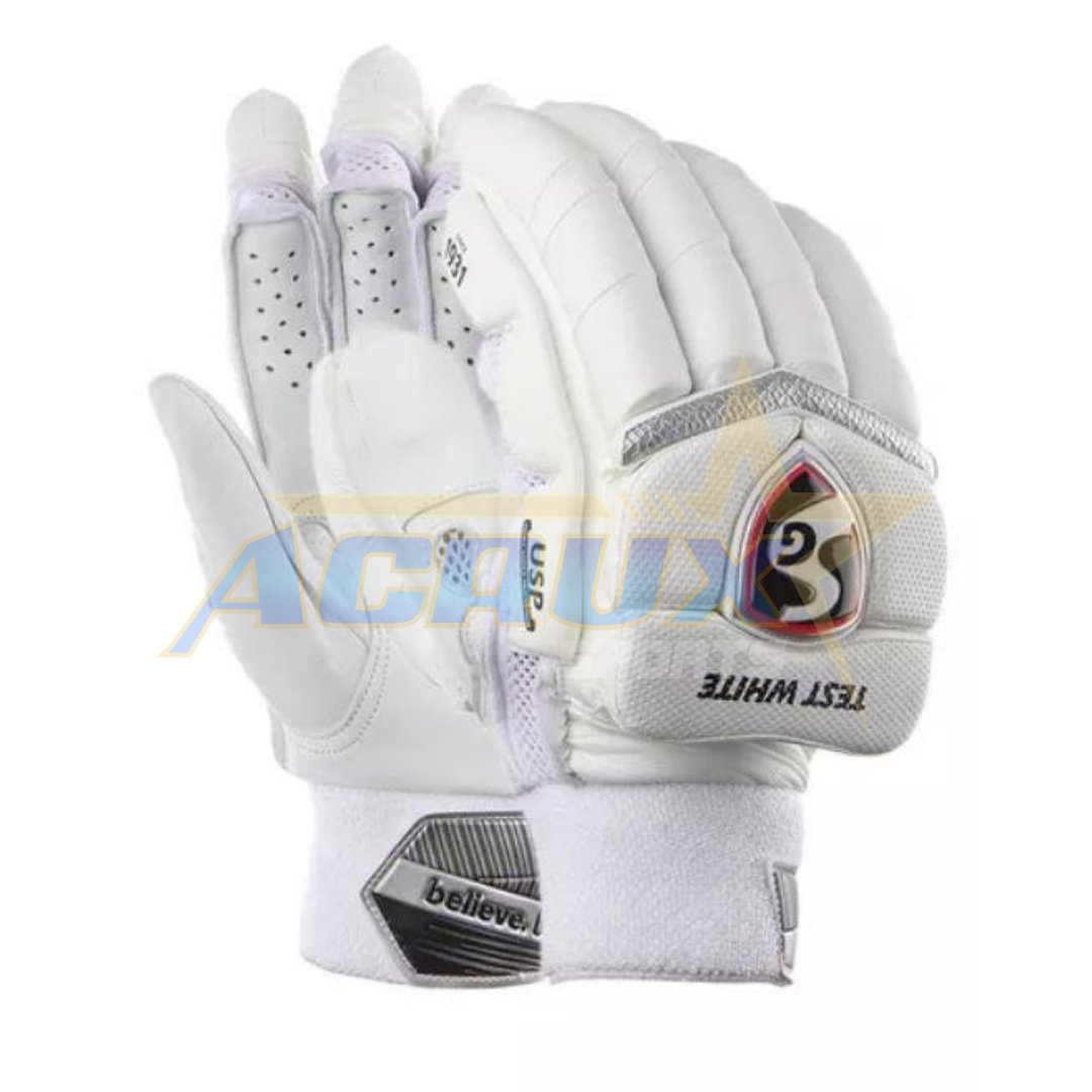 SG Test White Cricket Batting Gloves.