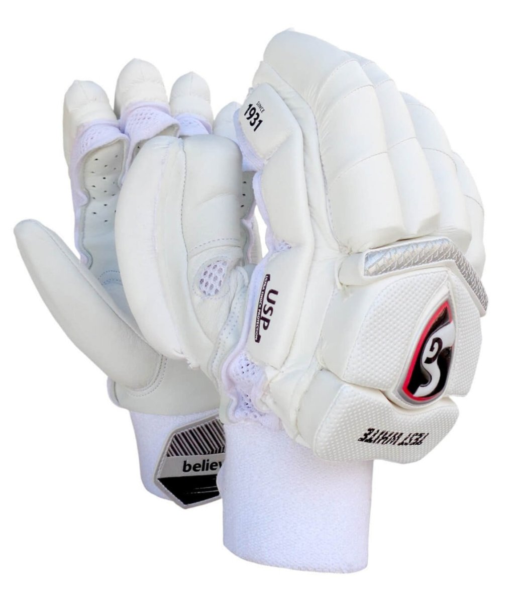 SG Test White Cricket Batting Gloves.