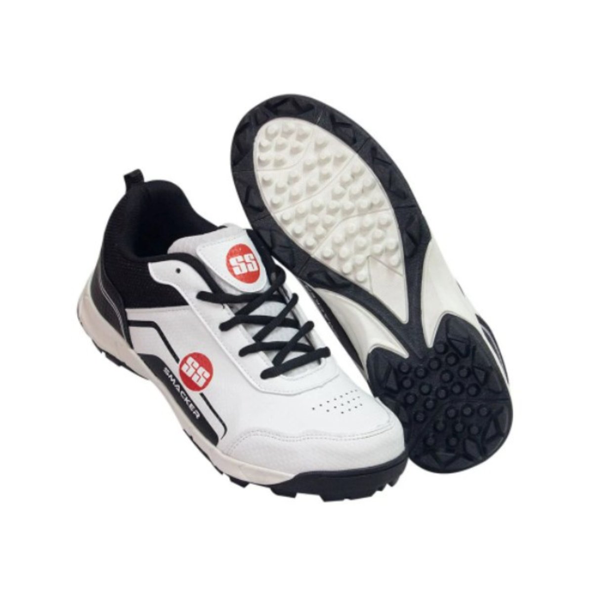 SS Smacker Cricket Shoes - Black White - Acrux Sports