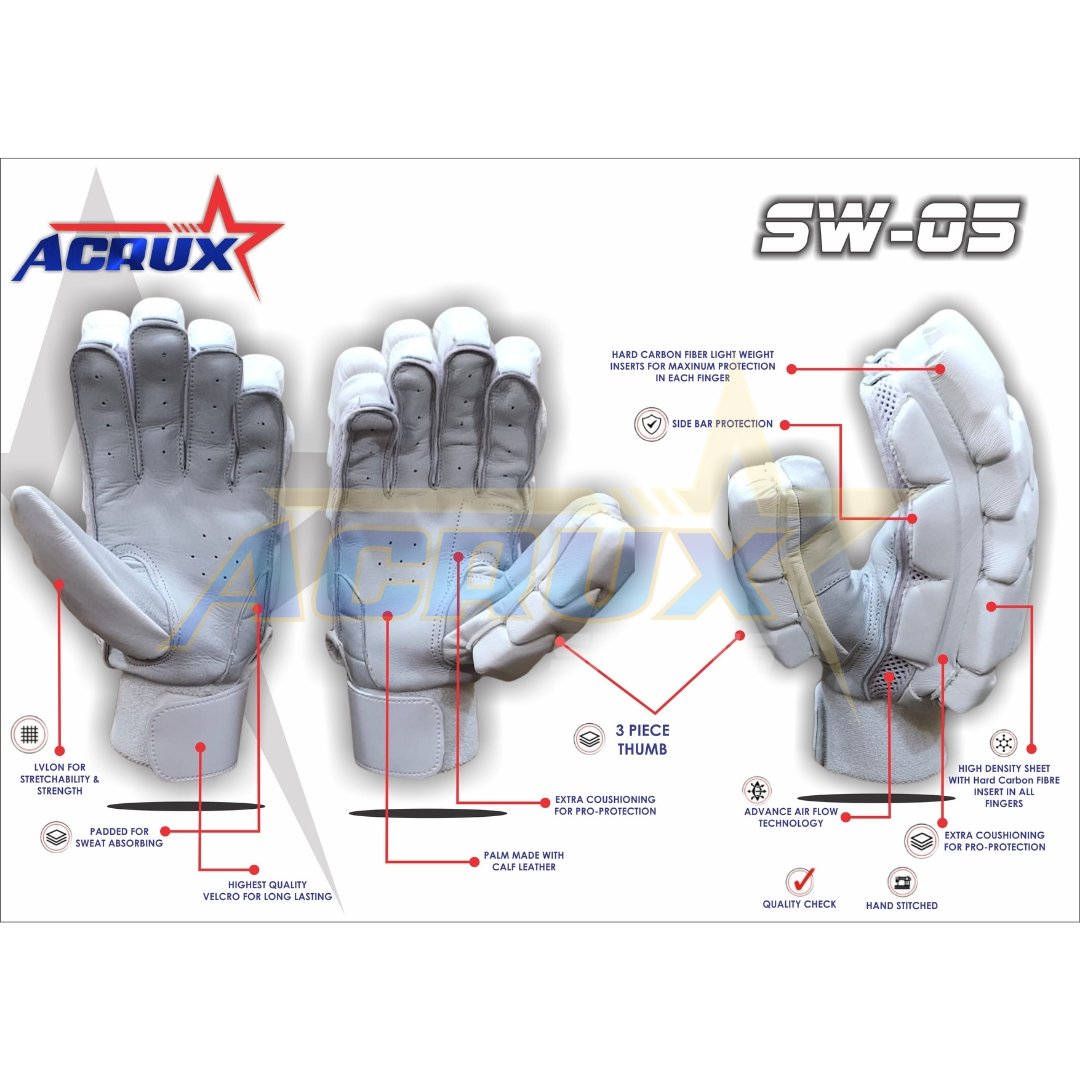 SW-05 Cricket Batting Gloves Calf Palm.