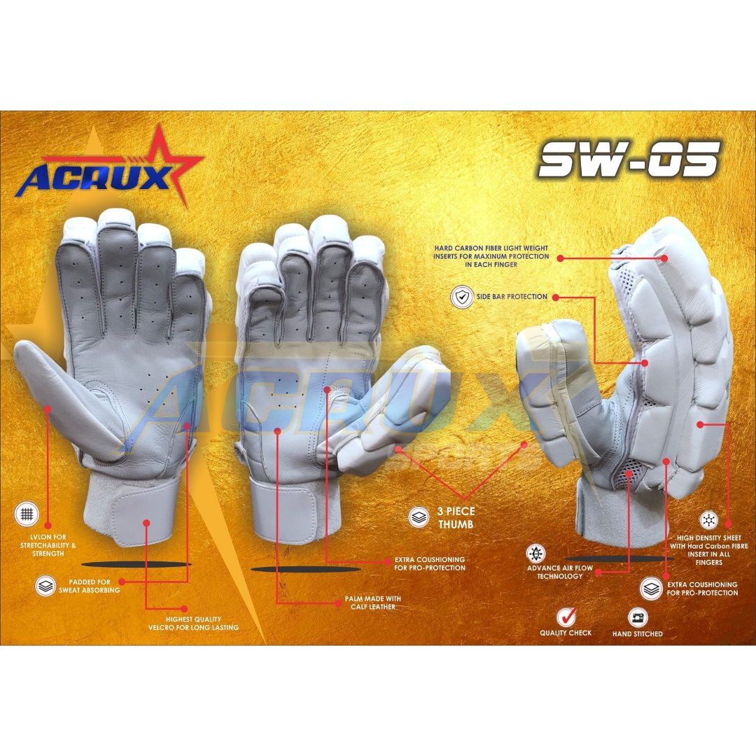 SW-05 Junior Cricket Batting Gloves Calf Palm.