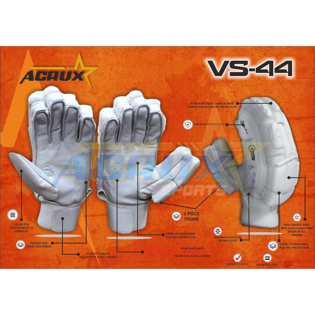 VS 44 Top Range Cricket Batting Gloves Pittard Palm.